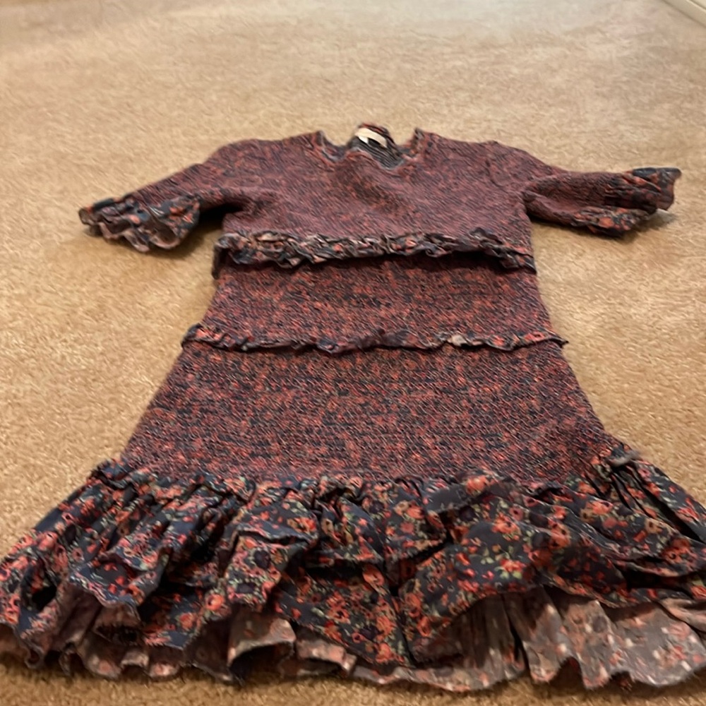 Loveshack fancy shirtsleeve mini dress in small.